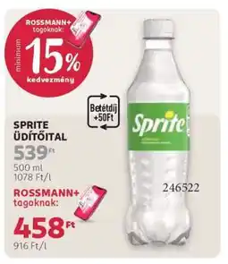 Rossmann SPRITE ÜDÍTŐITAL ajánlat