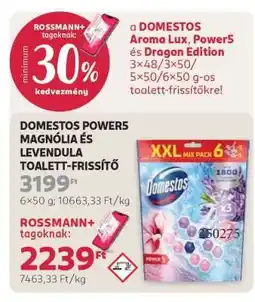 Rossmann DOMESTOS POWER5 MAGNÓLIA ÉS LEVENDULA TOALETT-FRISSÍTŐ ajánlat