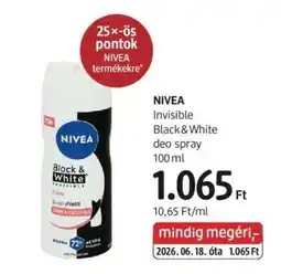 DM NIVEA Invisible Black&White deo spray ajánlat