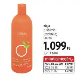 DM Ziaja tusfürdő ajánlat