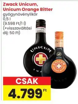 Spar Zwack Unicum, Unicum Orange Bitter ajánlat