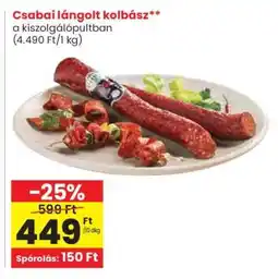 Spar CSABAI Lángolt kolbász ajánlat