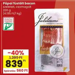 Spar Pápai Füstölt Bacon ajánlat