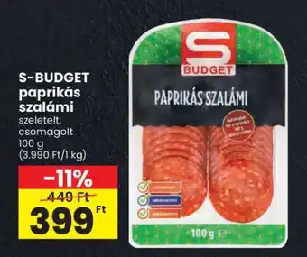 S-BUDGET paprikás szalámi