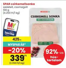 Spar SPAR Csirkemellsonka ajánlat