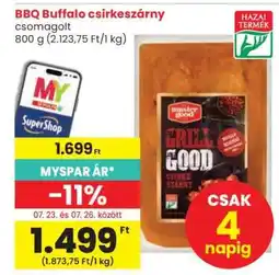 Spar BBQ Buffalo csirkeszárny ajánlat