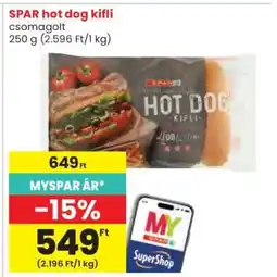 Spar SPAR hot dog kifli ajánlat