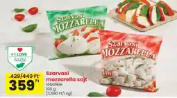 Spar Szarvasi Mozzarella sajt ajánlat