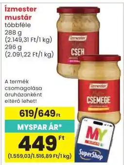 Spar Ízmester mustár ajánlat