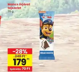 Spar Mancs Őrjárat tejszelet ajánlat