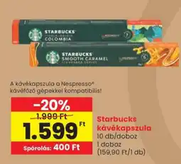 Spar Starbucks kávékapszula ajánlat