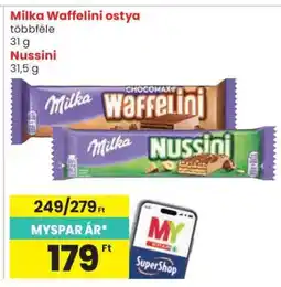 Spar Milka Waffelini és Nussini ajánlat