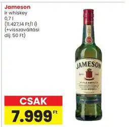Spar JAMESON Ír whiskey ajánlat