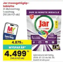 Spar Jar Mosogatógép-tabletta ajánlat