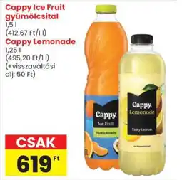 Spar Cappy Ice Fruit gyümölcsital / Cappy Lemonade ajánlat
