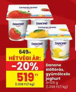 Spar Danone élőflórás, gyümölcsös joghurt ajánlat