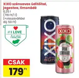 Spar XIXO szénsavas üdítőital, jegestea, limonádé ajánlat