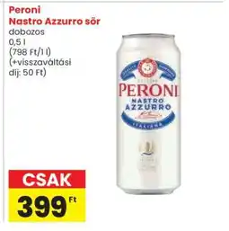 Spar Peroni Nastro Azzurro sör ajánlat