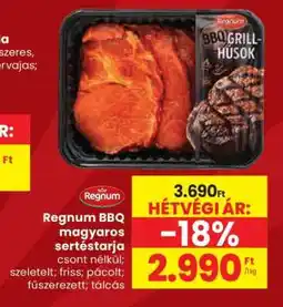Spar Regnum BBQ magyaros sertéstarja ajánlat