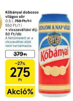 Kőbányai dobozos világos sör