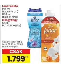 Spar LENOR Öblítő ajánlat