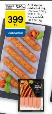 Tesco Grill Master csirke hot dog ajánlat