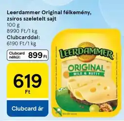 Tesco Leerdammer Original félkemény, zsíros szeletelt sajt ajánlat