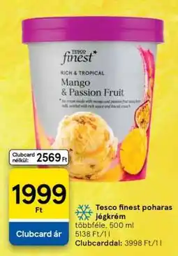 Tesco Tesco finest poharas jégkrém ajánlat