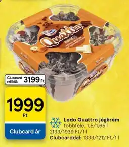 Tesco Ledo Quattro jégkrém ajánlat