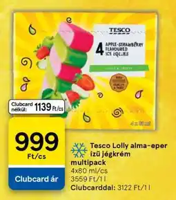 Tesco Tesco Lolly alma-eper ízű jégkrém multipack ajánlat