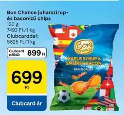 Tesco Bon Chance juharszirup- és baconízű chips ajánlat