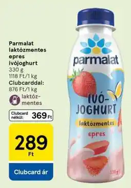 Tesco Parmalat laktózmentes epres ivójoghurt ajánlat