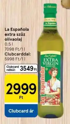 Tesco La Española extra szűz olívaolaj ajánlat