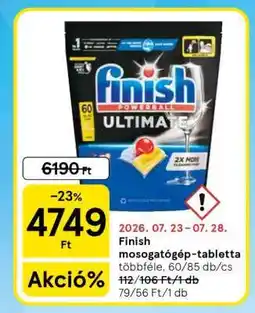 Tesco FINISH Mosogatógép-tabletta ajánlat