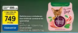 Tesco Delickcious csirkeleves macskáknak sonkával és spenóttal ajánlat