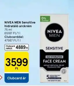 Tesco NIVEA MEN Sensitive hidratáló arckrém ajánlat