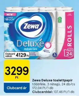 Tesco Zewa Deluxe toalettpapír ajánlat