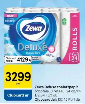 Tesco Zewa Deluxe toalettpapír ajánlat