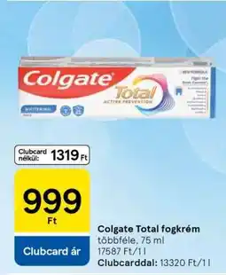 Tesco Colgate Total fogkrém ajánlat