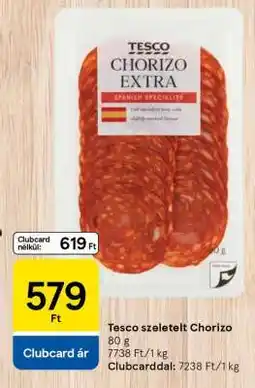 Tesco Tesco szeletelt chorizo ajánlat