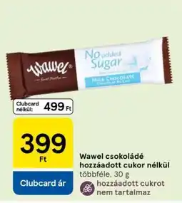 Tesco Wawel csokoládé hozzáadott cukor nélkül ajánlat