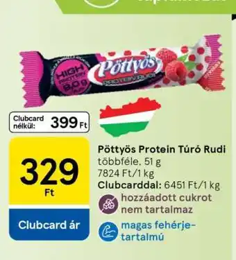 Tesco Pöttyös Protein Túró Rudi ajánlat