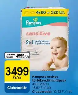 Tesco Pampers nedves törlőkendő multipack ajánlat
