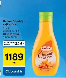 Tesco Univer Cheddar sajt szósz ajánlat