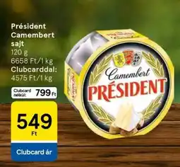 Tesco Président Camembert sajt ajánlat