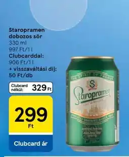 Tesco Staropramen dobozos sör ajánlat