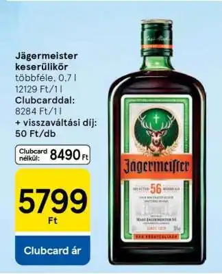 Tesco Jägermeister keserűlikőr ajánlat