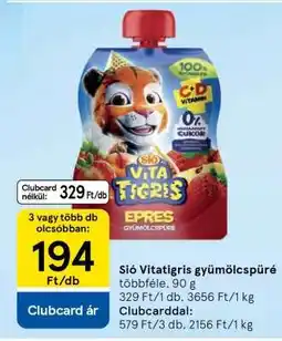 Tesco Sió Vitatigris gyümölcspüré ajánlat