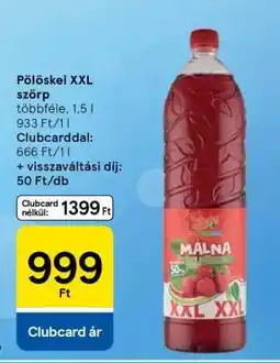 Tesco Pölöskei XXL szörp ajánlat
