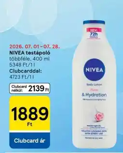 Tesco NIVEA testápoló ajánlat